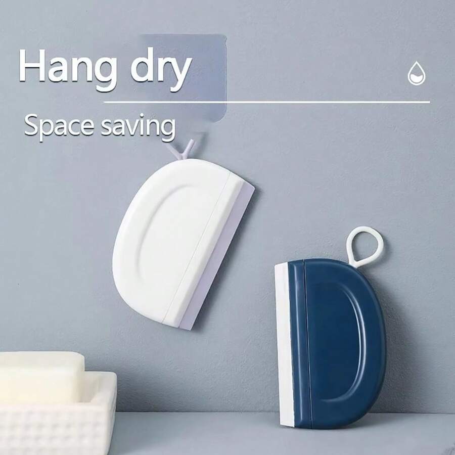 1pc Household Water Scraper Bathroom Glass Cleaner Rubber Cleaning Tool Multi-Functional Mini Squeegee - Multicolor - View 1