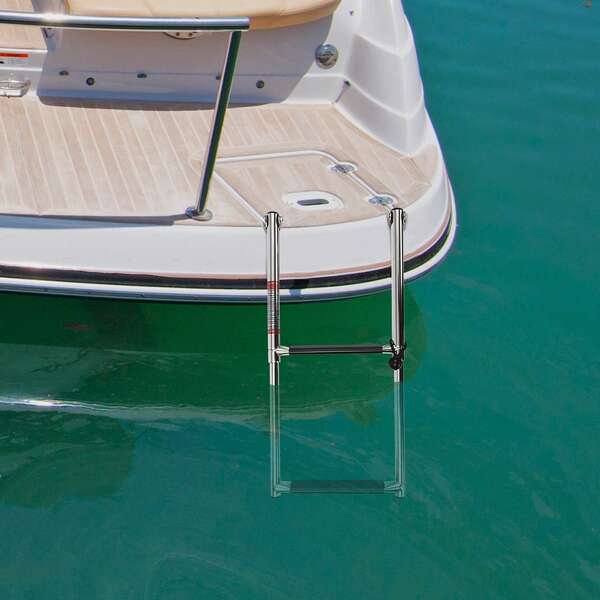 Stainless Steel Boat Ladder 2-Step Boat Telescoping Ladder Stainless Steel Telescoping Ladder