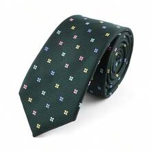 ZONFAZ 1 pieza Corbata versátil para hombres de 6 CM con estampado de dibujos animados, con patrones de flores, bicicleta, avión y conejo, adecuada para esmoquin, boda, actuación escolar y fiesta - Multicolor - Ver 7