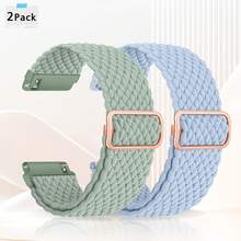 Nylon Watch Bands, Adjustable Braided Loop Straps For Men And Women, 20mm 22mm For Choice - 20, 22 Woven Diamond Pattern - View 34