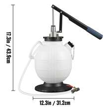 Purgador de presión de fluido de transmisión, juego de herramientas de repuesto de aceite de transmisión de gran capacidad de 7,5 L con 15 adaptadores de llenado ATF, kit de repuesto de aceite de transmisión para la mayoría de los coches con manómetro - 7,5 litros - Ver 10