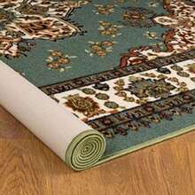 Antep Rugs Alfombras Oriental - Alfombras tradicionales antideslizantes de 2 x 4 pulgadas (antideslizantes) de perfil bajo con respaldo de goma para cocina (verde, 2 pies 3 pulgadas x 4 pies)(91.4 cm x 1.52 ms Verde) - Tipo31 - Ver 5