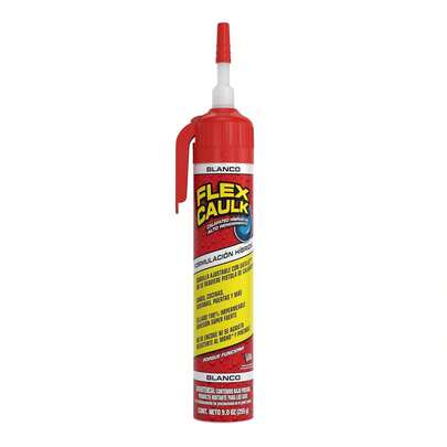 Caulk, Calafateo Híbrido de Alto Rendimiento, Impermeable y resistente a la intemperie, Pintable, Blanco, 9 oz (255 g)
