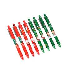 8/10 piezas Bolígrafos de dibujos animados navideños neutros - Adecuados para la escuela y la oficina, conjunto de regalo de escritura único, bolígrafos lindos y distintivos