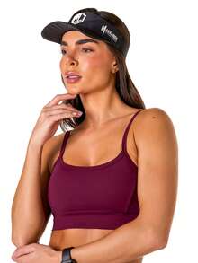 Basic Fitness Top In Polyamide - Purple - View 2