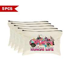 1/5/10pcs Nurse Theme Canvas Bag With Zipper Survival Kit Bag Medicine Bag Gift Bag Letter/Flower/Leopard/Heart/Rainbow Pattern Print Funny Makeup Pouch Portable Toiletry Bag For Nurse Travel Make Up Organizer Makeup Storage Cosmetic Bag Wash Bag Bathroom College Dorm Travel Stuff Multifunctional Cosmetic Organizer Cute Wallet Pouch Coin Purse - Beige - View 36