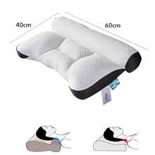 Almohada Ergonómica de Plumón de Ganso – Soporte Cervical Ortopédico, Transpirable 4D, Alivia Dolor de Cuello, Mejora el Sueño, Ideal para Toda la Familia y Como Regalo, 1 o 2 Piezas - Blanco - Ver 6