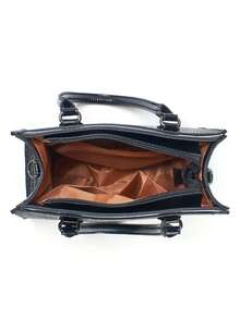 3pcs Set Elegant Crocodile Pattern Fashion Handbag, Multifunctional Large Capacity Shoulder Bag, Fashionable Design, New Stylish Ladies Small Square Bag Handbag Messenger Bag Versatile Casual Multilayer Large Capacity Shoulder Crossbody Bag, Suitable For Valentine's Day Gift Travel Shopping Mall, New Stylish Ladies Tote Shoulder Messenger Colorblock Bag Casual Luxury Large Capacity Shoulder Crossbody Bag - Black - View 4