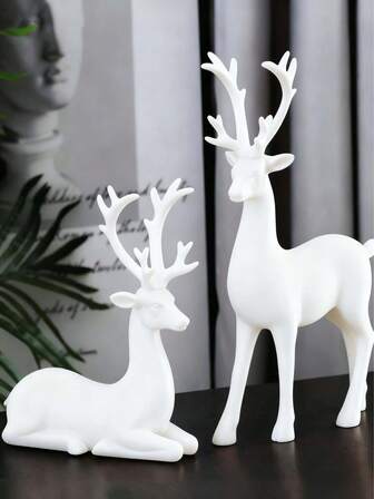 1 set europeiska lyxiga lyckobringande älghartsdekorationer, heminredning, lämplig för heminredning, sovrum, kontor, studenter, förvaring, bröllop, hus, smyckeskrin, fest, jul