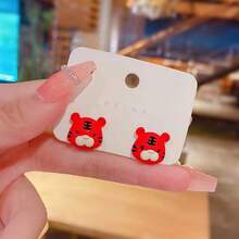 Pair Of Chinese Style Lantern Firecracker Earrings New Red Festive New Year Earrings Design Long Earrings For Women Festival - 7 - Xem 7