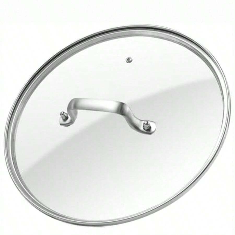 10.25 Inch Glass Lid For Lodge Cast Iron Skillet 5 Quart Dutch Ovens Calphalon 10 Inch Skillet - Dishwasher Gift - TransparentwithSilverRim - View 1