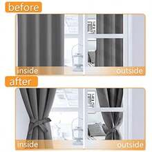 Modern Gray Curtain Set With Grommets For Rod - Grey - View 4