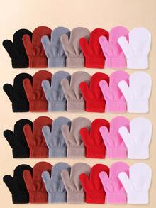 A Set Of Three Pairs Of Anti-Scratch Gloves For Newborns. Warm Knitted Gloves Suitable For Autumn And Winter, And Suitable For Both Baby Boys And Baby Girls. They Can Be Worn By Toddlers Aged 0-3 Years.Christmas/Thanksgiving Gifts - Multicolor - View 4