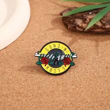 Hot  Patch Gun Rose Brooch Premium Sense Light Luxury Metal Badge Personality Creative Versatile Bag Accessories - 補丁槍玫瑰 - 查看 2