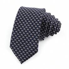 ZONFAZ 1 pieza Corbata versátil para hombres de 6 CM con estampado de dibujos animados, con patrones de flores, bicicleta, avión y conejo, adecuada para esmoquin, boda, actuación escolar y fiesta - Multicolor - Ver 12