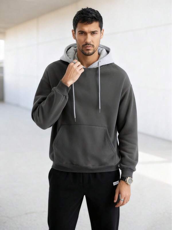 قميص رياضي طويل الأكمام بياقة مستديرة متعدد الألوان للرجال، مناسب للشتاء والخريف، ملابس رجالية