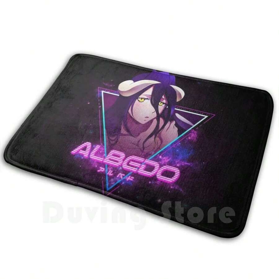 Overlord ( Albedo Aesthetic ) Carpet Mat Rug Cushion Soft Overlord Albedo Aesthetic Vaporwave Anime Redlemon Manga Love - 黑色 - 查看 1