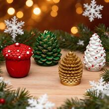 1 Stück Kiefernzapfen Silikonform DIY Weihnachtsaromatherapie Kerzenornament - A08S-1 Eichelform - Übersicht 5