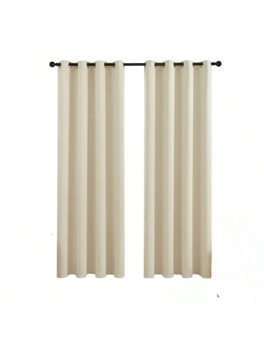 Juego de Cortinas Crema Modernas con Ollaos para Barra