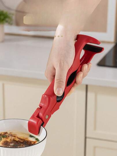 This Household Anti-Scald Bowl Clamp Is A Three-In-One Multi-Functional Silicone Bowl Tongs That Can Be Used In Kitchens, Hotels And Restaurants. It Is Anti-Slip And Saves Effort When Picking Up Dishes And Bowls.