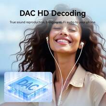 VENTION ECHO LITE USB-C In-Ear Wired Earbuds -1PC High-Quality Wired Silicone Earphones With USB Type-C Audio Interface Compatibility, Designed For Tablets And Smartphones. Equipped With A DAC Chip For Audio Decoding And Adjustable Volume. Features A 1.2-Meter Cable For Comfortable, Secure Fit. - Type C - View 5