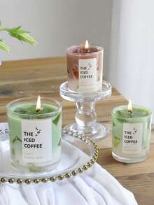 This 1pc Matcha Coffee Cup-Shaped, High-Appearance Jelly Wax Diffuser Candle Will Add A Warm And Romantic Touch To Your Home! It Makes An Excellent Gift Choice And Is Perfect For Spring-Themed Jar Candles. It Is Suitable For Various Occasions: Valentine's Day/Carnival/Easter/Party Gift, Wedding Accessory, Gift For Coffee Lovers, Unisex - Multicolor - View 6