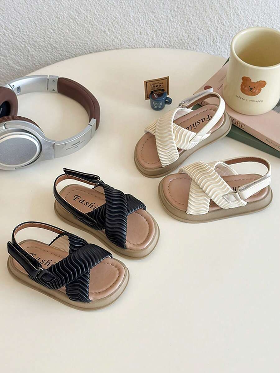 1 Pair Fashionable Minimalist Girls Sandals, Infant Sandals, New Summer Casual Versatile Baby Girl Outdoor Soft Bottom Beach Shoes