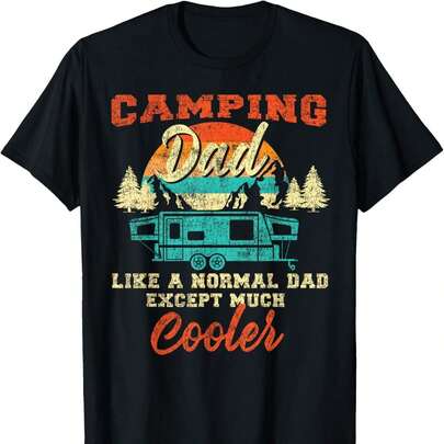Camiseta retro vintage con remolque para autocaravana emergente de Camping Dad.*J*PG220G C-AmiS-eta básiC-A de aL-Godón para hombre de 220 g comodidad inigualable. AdecuA-DA para todas las perS-onas, ya sean mujeres o hombres. Tejido duradero de alta C-Alidad apto para todas las costuR-AS, suave al tacto pero diseñado para durar. Tops transpirables para mujer, conjuntos de otoño para mujer, conjuntos de vaC-Aciones, disfraces de Halloween para mujer.