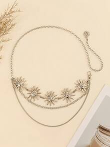 1 Piece Pack - Women's Multi-Layer Metal Waist Chain - Simple And Versatile Dress For Formal Occasions - Daily Casual Decoration