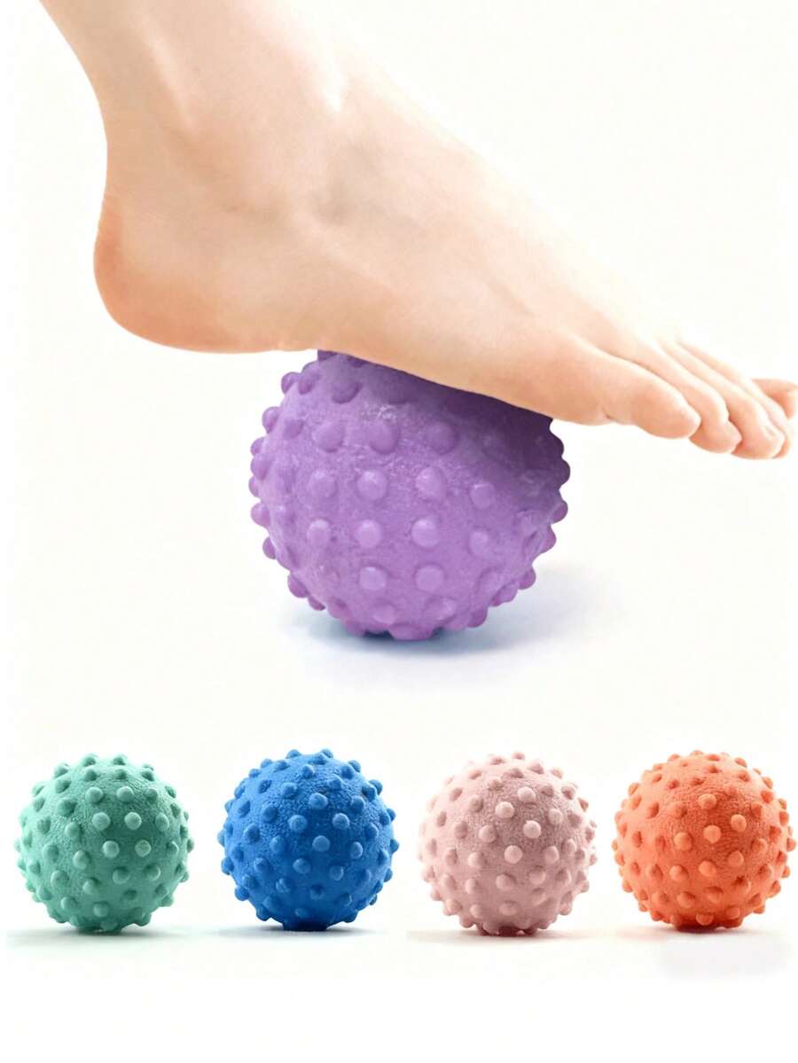 Minge, minge de masaj punctuală, minge de yoga TPR, talie și spate, minge de masaj pentru picioare, potrivită pentru sala de sport de acasă, minge de masaj muscular, accesorii de yoga, accesorii de yoga, cadouri pentru prietenii iubitori de fitness, cadouri de Crăciun