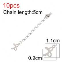 10件装不锈钢超长尾龙虾扣延长链手链项链首饰制作配件 - 尾鏈(10件) - 查看 20