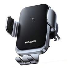 MOMAX CM36ACND Car Wireless Charging Holder, 15W Fast Charging, Fixed Air Vent, Stable Support, Black
