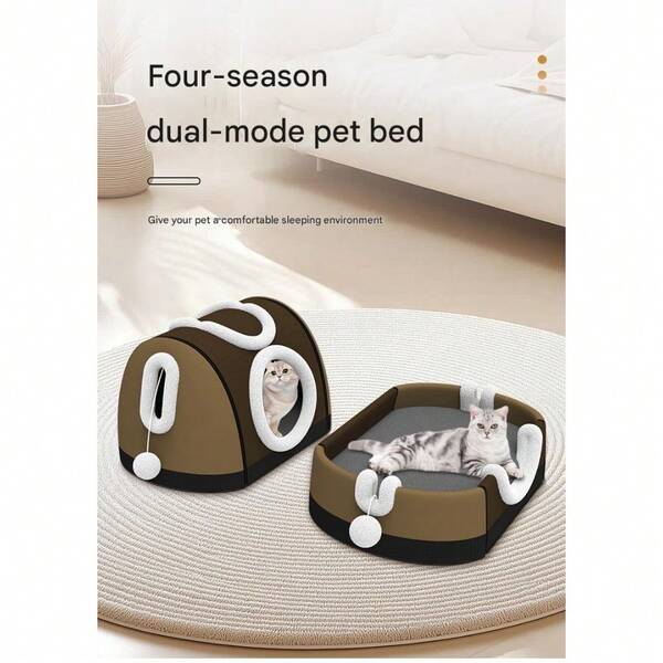 Dual mode pet litter cat litter cat pad removable four-season universal cat litter scratch-resistant removable cat house