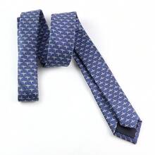 ZONFAZ 1 pieza Corbata versátil para hombres de 6 CM con estampado de dibujos animados, con patrones de flores, bicicleta, avión y conejo, adecuada para esmoquin, boda, actuación escolar y fiesta - Multicolor - Ver 9