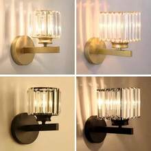 1pc Modern Crystal Wall Light With E26 Socket Hardwired Sconces Wall Lighting Bedside Wall Lamp Crystal Decor Wall Mount Light Fixture For Living Room, Bedroom, Hallway - 1件玻璃水晶壁燈 - 查看 1
