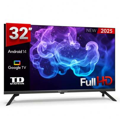  Smart TV 32 pulgadas Full HD Hey  Official Assistant con control por voz. Televisor Android 14 - TD Systems M32K21FGLE