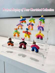 Acrylic Transparent Display Rack, Cosmetics, Perfume, Figurine, Antique Storage Rack, Blind Box Rack, Tiered Display Rack, Multifunctional Desktop Figurine, Paper Cup, Cupcake Stand - Multicolor - View 7