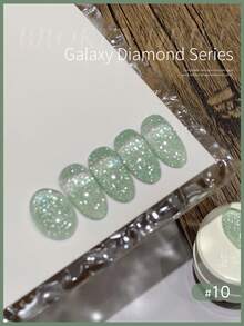 annies 5g Chrome Platinum Glitter Nail Polish Set, 16 Colors Including Sparkly Shiny UV LED Soak Off Black Silver Pink Gel Polish Kit Home DIY Manicure Nail Salon Varnish - 彩色 - 查看 16