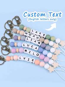 1PC Custom Animal Letter Keychain, Can Be Used As Name Bag Hanging,Back To School Gifts,Customized Keychains & Accessories,End Of Summer,Delicate Romance,For Office,For School,For Classroom,For Teacher Gifts,For University,For Colleague,For Dorm Rooms - Silicone Keychain - View 12