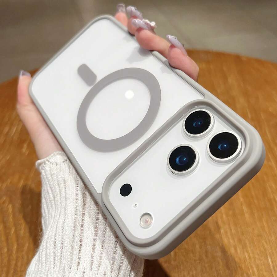 Magnetic Case For Wireless Charging, Suitable For Iphone 17 Pro Max, 17 Air, 16 Pro, 15 Plus, 14, 13 Mini, 12, 11, 7/8, XS Max, XR, Featuring A Clear Hard Cover Compatible With Magsafe. - 黑色 - 查看 1