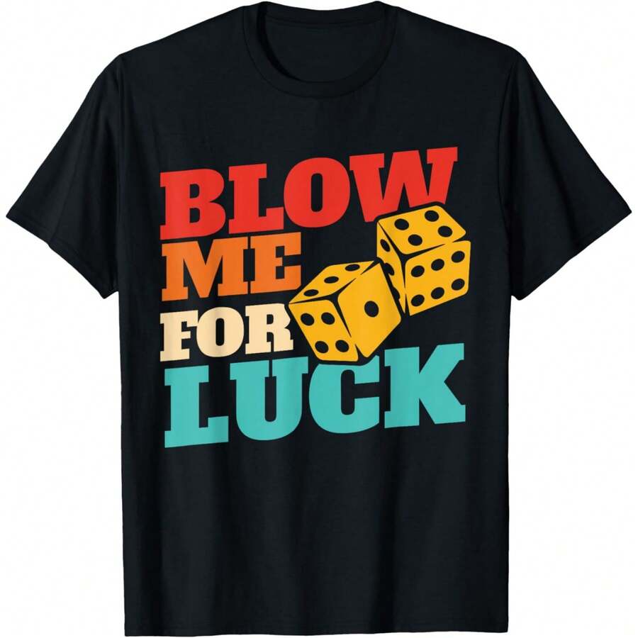 For Luck Retro Apparel Luck Design Unisex T-Shirt - 黑色 - 查看 1