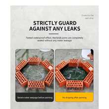 Adhesivo impermeabilizante transparente para reparación de fugas en baños, revestimiento impermeable para techos y paredes exteriores sin dañar los ladrillos - 300 gramos - Ver 7