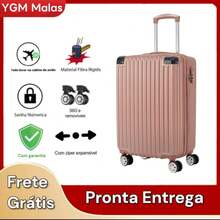 Standard ANAC Carry-On Suitcase 10KG 55x35x25cm Carry-On Suitcase With Zipper, Expandable, Removable Wheels, Carry-On Luggage, Can Be Taken Into The Airplane Cabin - 珊瑚粉 - 查看 9