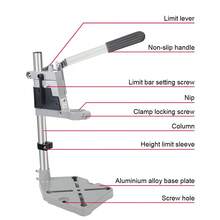 Soporte eléctrico para taladro para trabajos de madera, base giratoria para herramienta, soporte para taladro, accesorios para amoladora eléctrica, base de taladro de banco de 400 mm