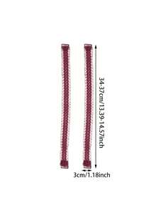 2pcs Lace Elastic Bra Straps, Wide Strap Design - Multicolor - View 3