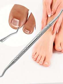 3PCS Stainless Steel Ingrown Toenail Tool Kit - Double Sided Pedicure Nail File, Lifter, Spoon, And Pusher For Cleaning And Removing Ingrown Toenails,Bag,Organizer,Storage - Silver - View 8