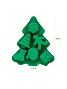 圣诞硅胶模具，圣诞树圣诞老人姜饼人雪人长袜硅胶糖果模具，圣诞烘焙模具圣诞巧克力糖果蛋糕纸杯蛋糕果冻冰块肥皂模具 - 彩色 - 查看 12