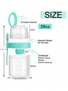 310ml + 560ml Portable Fruit Salad, Cereal And Yogurt Cup Set: Leak-Proof, Machine Washable, Suitable For Work, Study And Travel