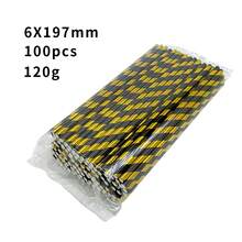 25/100 قطعة من القش الورقي المخطط بالذهبي والفضي بأبعاد 6*197 مم | مجموعة من القش الورقي المخطط بالذهبي والفضي لحفلات عيد الميلاد والزفاف والاحتفالات والحلويات والمشروبات، أكسسوارات استهلاكية، ديكورات عيد الميلاد - متعدد الألوان - مشاهدة 12