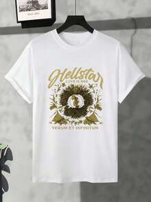 PLUS SIZE White  Love Is War Tee Breathable Fabric Comfortable Classic Fit Urban Versatile Daily Use - White - View 2